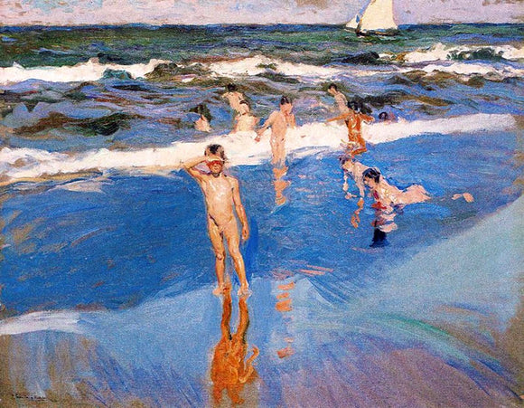  Joaquin Sorolla Y Bastida Boys in the Sea - Art Print