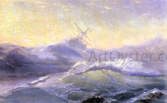  Ivan Constantinovich Aivazovsky Bracing the Waves - Art Print