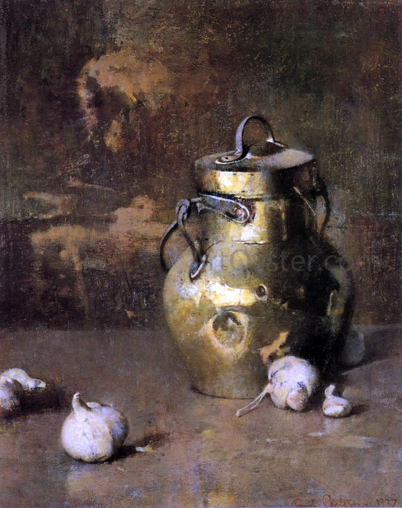  Emil Carlsen Brass Jar with Onions - Art Print