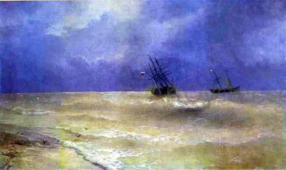  Ivan Constantinovich Aivazovsky Breakers on the Crimean Coast - Art Print