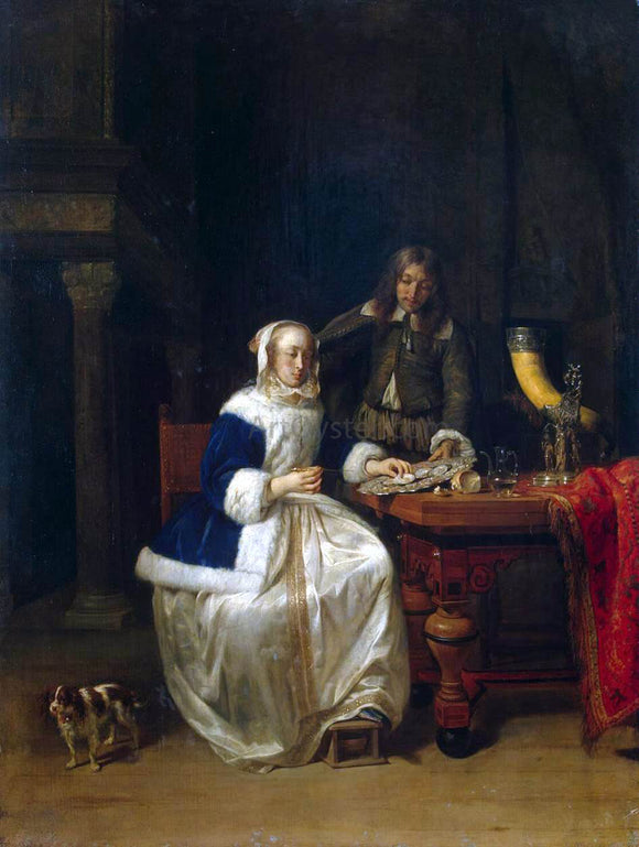  Gabriel Metsu Breakfast - Art Print