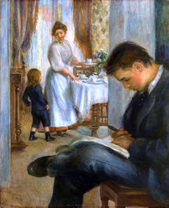  Pierre Auguste Renoir Breakfast at Berneval - Art Print