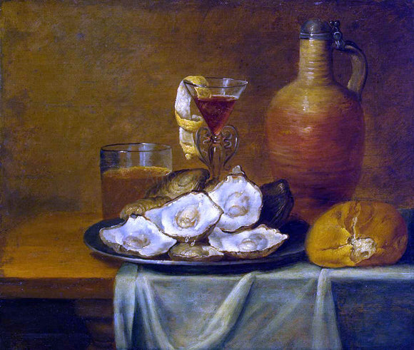  Jacob Van Es Breakfast with Oysters - Art Print