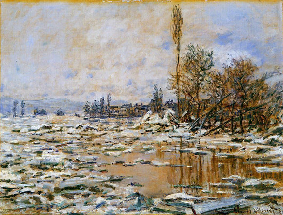  Claude Oscar Monet Breakup of Ice, Grey Weather - Art Print