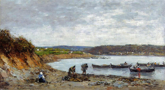  Eugene-Louis Boudin Brest, Fishing Boats - Art Print