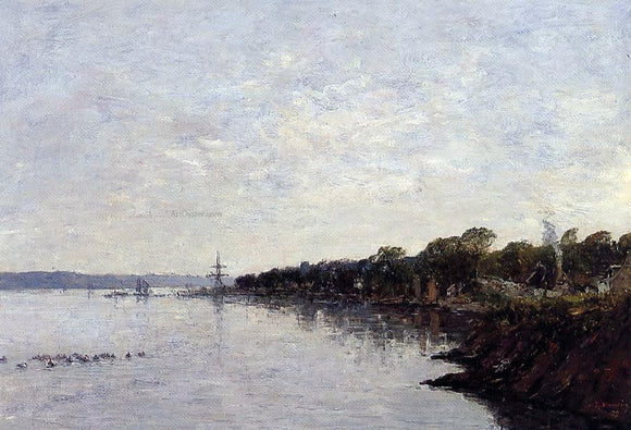  Eugene-Louis Boudin Brest, the Banks of the Harbor - Art Print