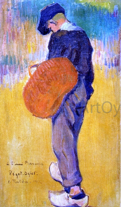  Jean-Bertrand Pegot-Ogier Breton Boy with Basket - Art Print