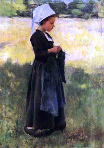  Willard Leroy Metcalf Breton Girl - Art Print