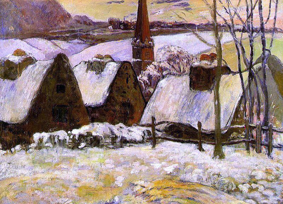  Paul Gauguin Breton Village in the Snow - Art Print