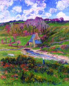  Henri Moret Bretons on the Banks of a River - Art Print