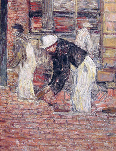  Frederick Childe Hassam Bricklayers - Art Print