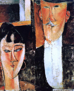  Amedeo Modigliani Bride and Groom (also known as The Newlyweds) - Art Print