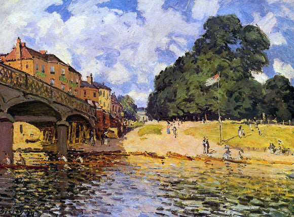  Alfred Sisley Bridge at Hampton Court - Art Print