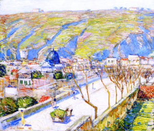  Frederick Childe Hassam Bridge at Posilippo, Naples - Art Print