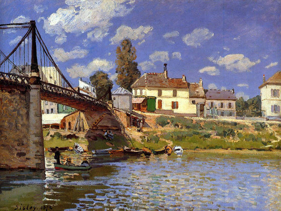  Alfred Sisley A Bridge at Villeneuve-la-Garenne - Art Print