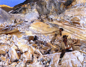 John Singer Sargent Bringing Down Marble from the Quarries to Carrara - Art Print