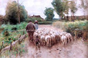  Anton Mauve Bringing Home The Flock - Art Print