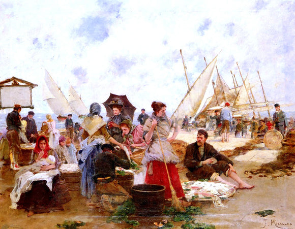  Francisco Miralles Bringing in the Catch - Art Print