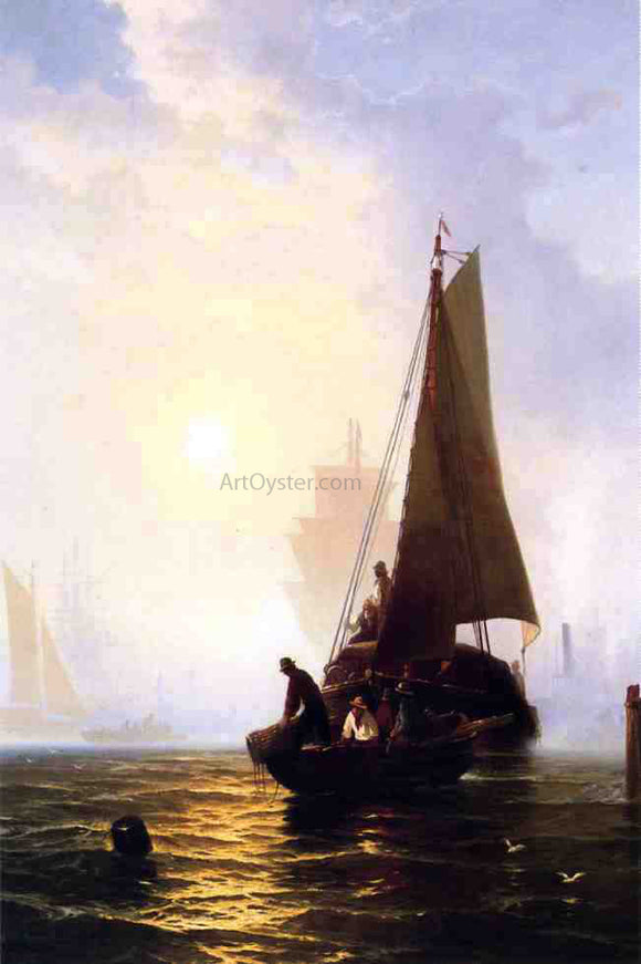  Edward Moran Bringing in the Catch - Art Print