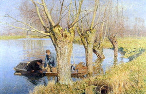  Emile Claus Bringing in the Nets - Art Print