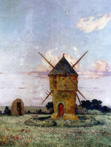  Ferdinand Du Puigaudeau Brittany near Pulis (also known as Windmill near Guerande) - Art Print