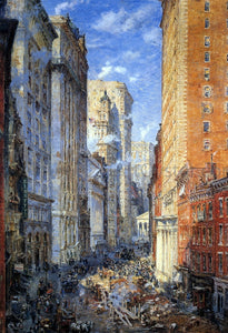  Colin Campbell Cooper Broad Street Canyon, New York - Art Print