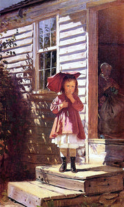  John George Brown Broken Parasol (also known as broken parasol) - Art Print