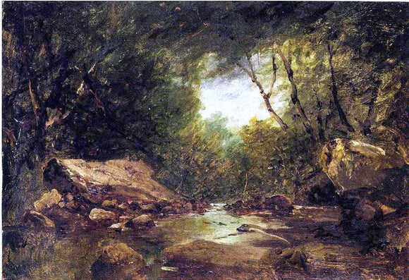  John Frederick Kensett Brook in the Catskills - Art Print