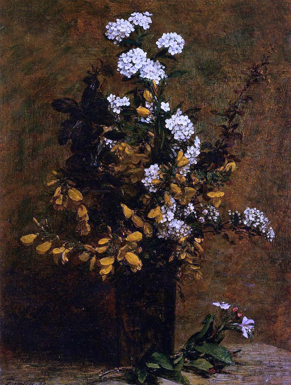  Henri Fantin-Latour Broom and Other Spring Flowers in a Vase - Art Print