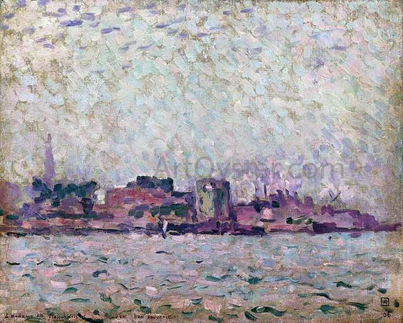  Theo Van Rysselberghe Brume matinal sur le port de Veere - Art Print