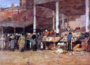  Eugene-Louis Boudin Brussels - the Old Fish Market - Art Print