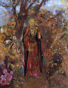  Odilon Redon Buddah Walking among the Flowers - Art Print