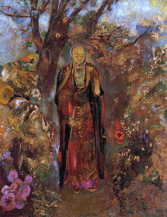  Odilon Redon Buddah Walking among the Flowers - Art Print
