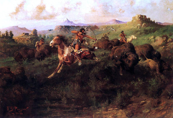  Charles Christian Nahl Buffalo Hunt - Art Print