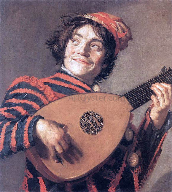  Frans Hals Buffoon Playing a Lute - Art Print