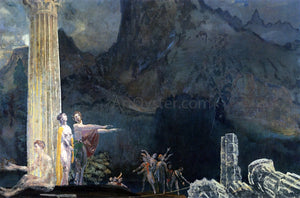  Arthur B Davies Builders of the Temple - Art Print