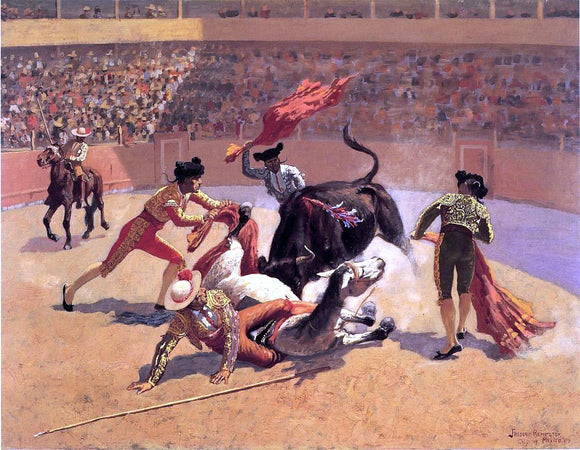 Frederic Remington Bull Fight in Mexico - Art Print