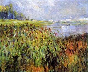  Pierre Auguste Renoir Bulrushes on the Banks of the Seine - Art Print