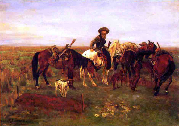  Richard Lorenz Burial on The Plains - Art Print