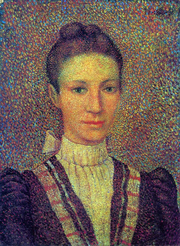  Georges Lemmen Bust of a Young Girl - Art Print