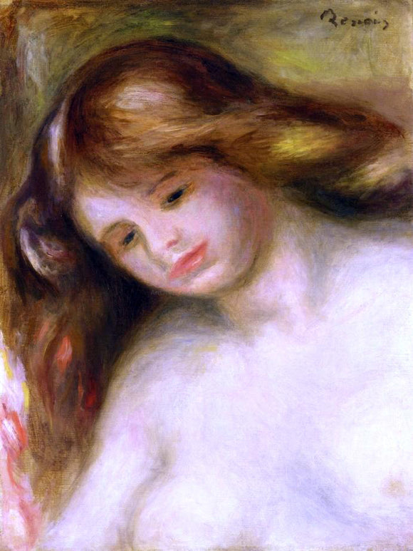  Pierre Auguste Renoir Bust of a Young Nude - Art Print