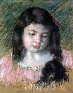  Mary Cassatt Bust of Francoise Looking Down - Art Print