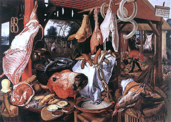  Pieter Aertsen Butcher's Stall - Art Print