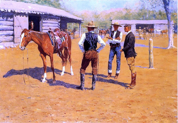  Frederic Remington Buying Polo Ponies in the West - Art Print