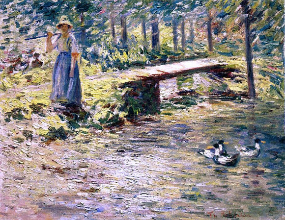  Theodore Robinson By the Brook - Art Print