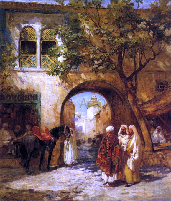  Frederick Arthur Bridgeman By the City Gate - Art Print