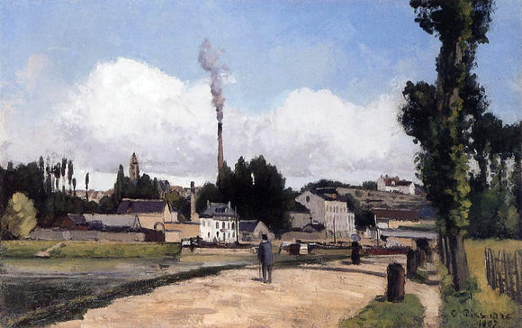  Camille Pissarro By the Oise at Pontoise - Art Print