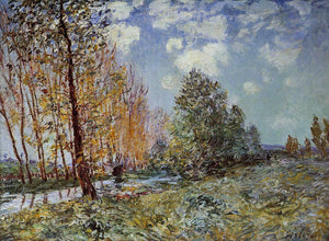  Alfred Sisley By the River - Art Print