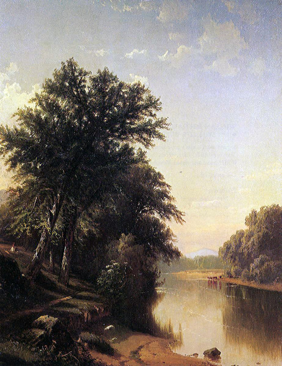  Alfred Thompson Bricher By the River - Art Print