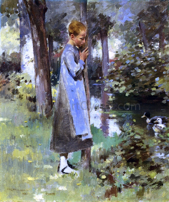  Theodore Robinson By the River - Art Print